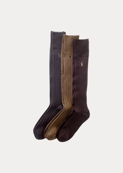 Men's Polo Ralph Lauren Mercerized Slack 3-Pack Socks | 670394YKW